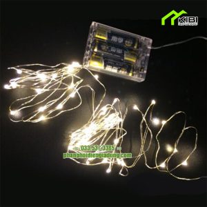 Đèn đom đóm dùng pin AA dây dài 5m (Nháy pin có cách sử dụng đơn giản với nguồn điện từ 3 pin AAA)