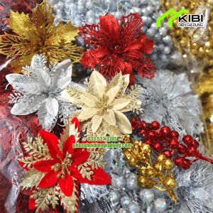 Hoa trạng nguyên phủ nhũ loại to trang trí quà tết Hoa trạng nguyên phủ nhũ loại to trang trí quà tết