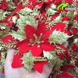 Hoa trạng nguyên phủ nhũ loại to trang trí quà tết Hoa trạng nguyên phủ nhũ loại to trang trí quà tết