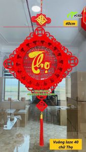 Sét đồ trang trí năm mới nỉ nhung hình vuông (Liễng khánh trang trí nhà cửa lễ hội chữ lộc)