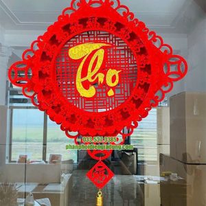 Sét đồ trang trí năm mới nỉ nhung hình vuông Sét đồ trang trí năm mới nỉ nhung hình vuông
