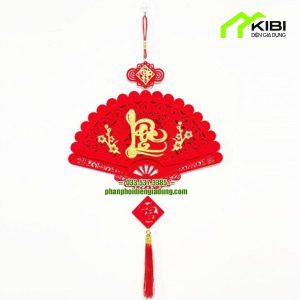 Dải treo trang trí hình quạt thiết kế 3D (Phụ kiện trang trí tết chữ lộc)