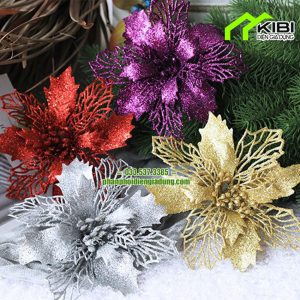 Hoa trạng nguyên phủ nhũ loại to trang trí quà tết Hoa trạng nguyên phủ nhũ loại to trang trí quà tết
