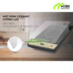 Bếp từ đơn cảm ứng Sunhouse SHD6158 nhỏ gọn, bền đẹp (Bếp từ đơn tặng kèm nồi lẩu có phủ lớp kính chịu lực, chịu nhiệt siêu bền)