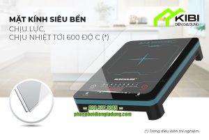 Bếp điện từ Sunhouse SHD6873 công suất 2200W (Bếp điện nấu ăn siêu mỏng cảm ứng phủ kính cường lực chịu nhiệt, chịu lực)