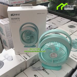 Quạt tích điện KM - F0336 có tích hợp đèn chiếu sáng Quạt tích điện KM - F0336 có tích hợp đèn chiếu sáng