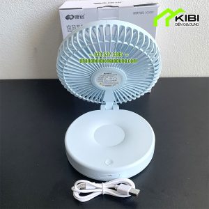 Quạt tích điện gấp gọn KM - F0396 loại 5 cánh, 3 tốc độ gió Quạt tích điện gấp gọn KM - F0396 loại 5 cánh, 3 tốc độ gió