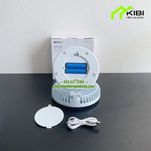 Quạt tích điện gấp gọn KM - F0396 loại 5 cánh, 3 tốc độ gió (Quạt tích điện mini sử dụng pin sạc dung lượng lớn, có thể sạc lại nhiều lần)