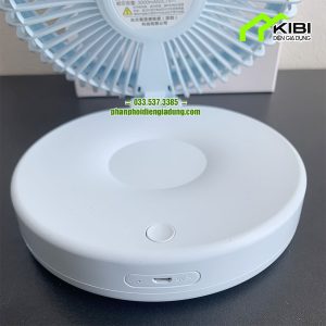 Quạt tích điện gấp gọn KM - F0396 loại 5 cánh, 3 tốc độ gió (Quạt tích điện gấp gọn chuyên dùng để bàn với phần đế chắc chắn)