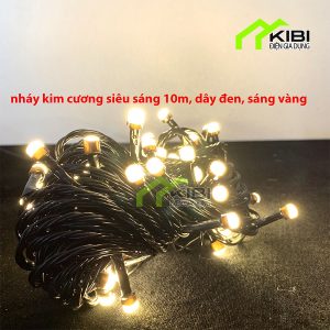 Dây đèn led trang trí ngoài trời lục giác kim cương 10m
