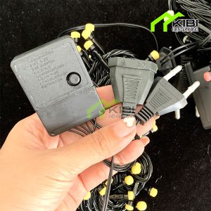 Dây đèn led trang trí ngoài trời lục giác kim cương 10m