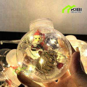 Đèn nháy rủ bóng cầu ông già tuyết trang trí noel Đèn nháy rủ bóng cầu ông già tuyết trang trí noel