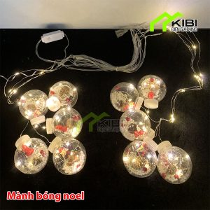 (Đèn nháy rủ bóng cầu ông già tuyết sáng vàng)