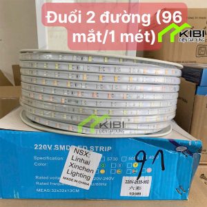 Cuộn led 220v 100m loại 2 đường trang trí sân vườn