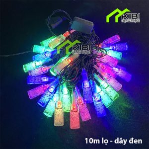 Đèn nháy nhiều màu kiểu dây đen 10m Đèn nháy nhiều màu kiểu dây đen 10m