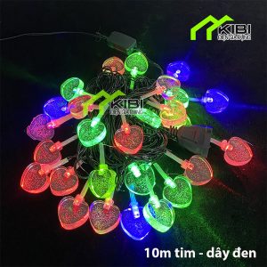 Đèn nháy nhiều màu kiểu dây đen 10m Đèn nháy nhiều màu kiểu dây đen 10m